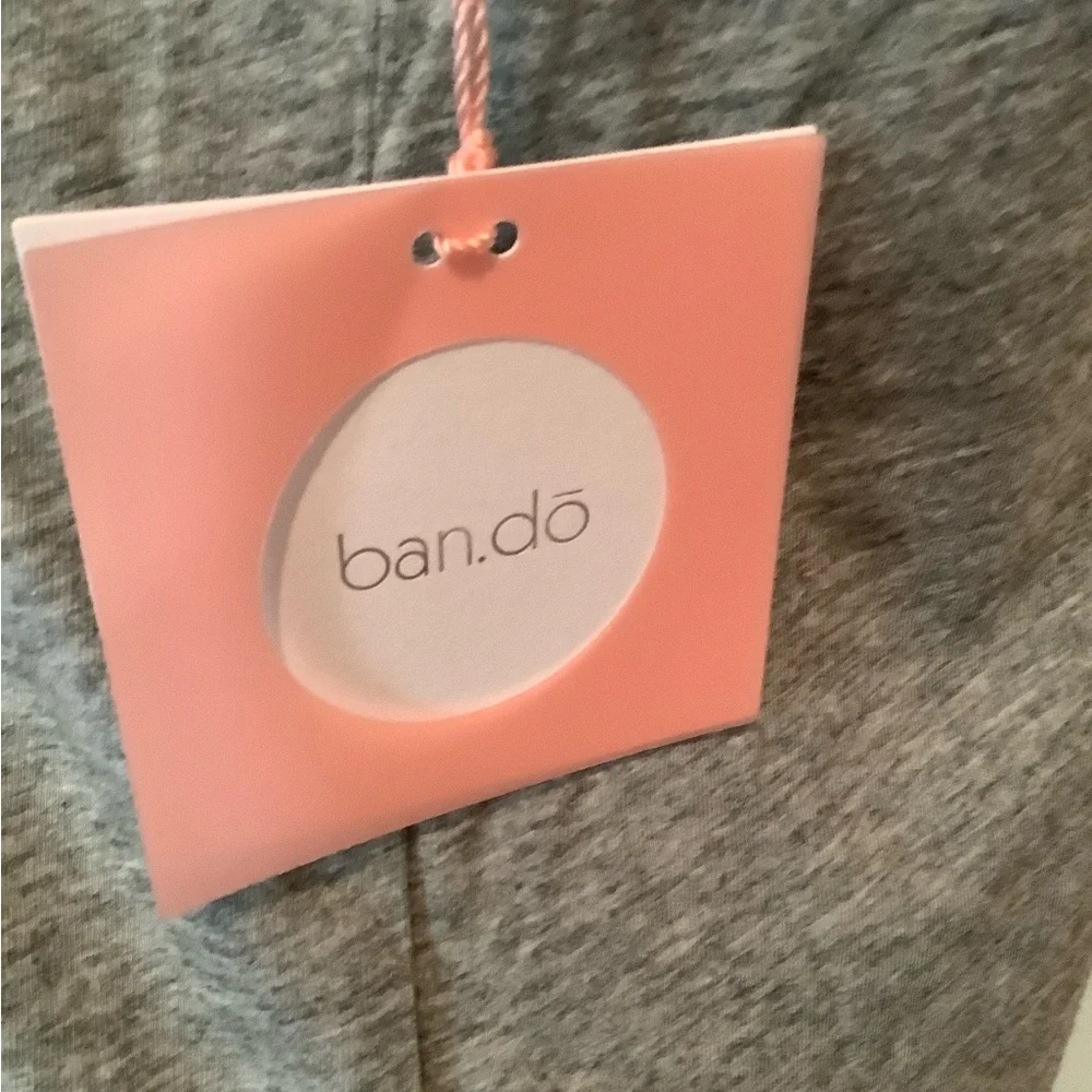 See You at the Pool Tank Too Grey Bando Sleeveless Muscle Top Grey NWT - Picture 6 of 7